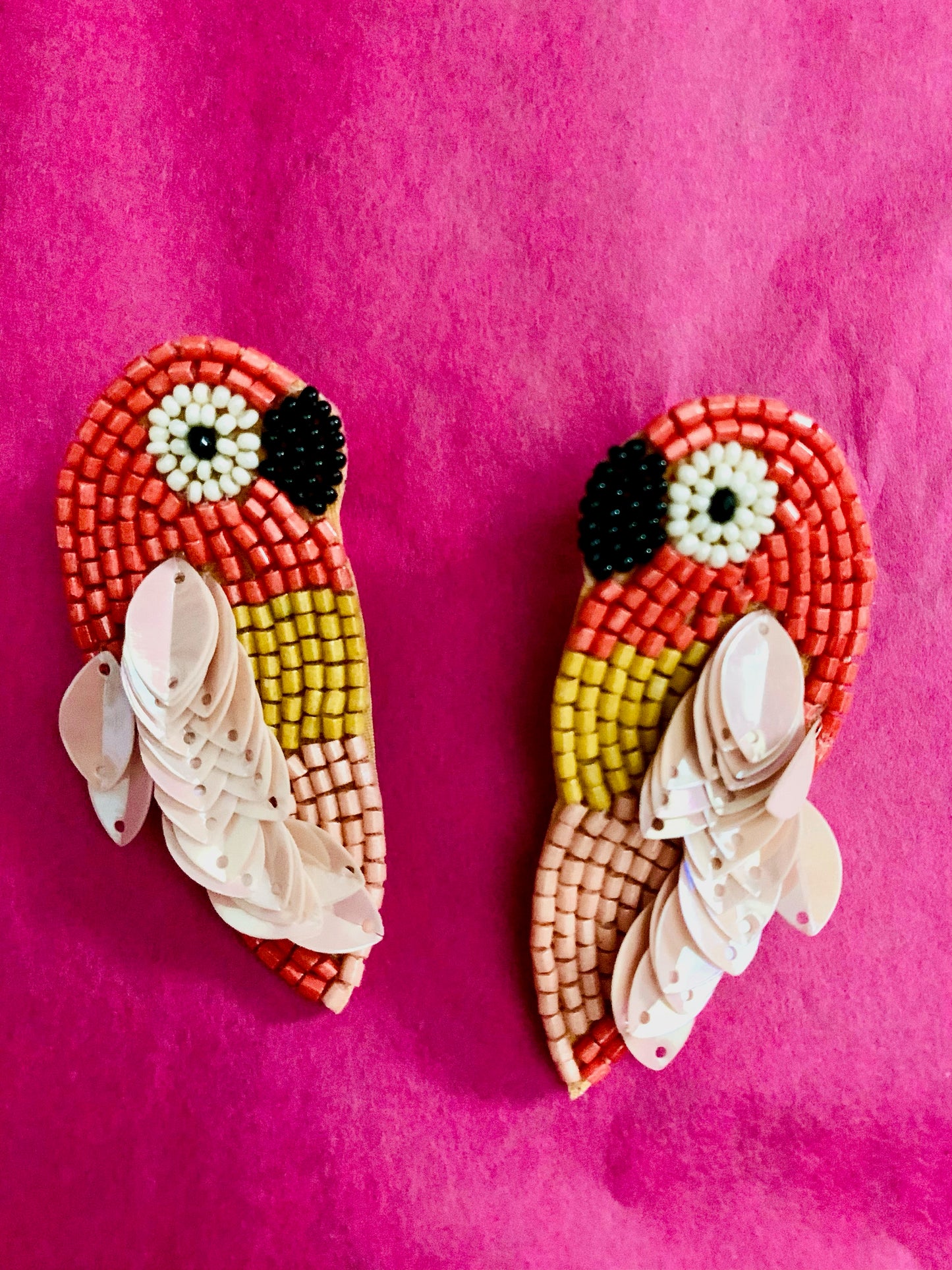 Tiki Tiki Parrot 🦜 Sequin Earrings