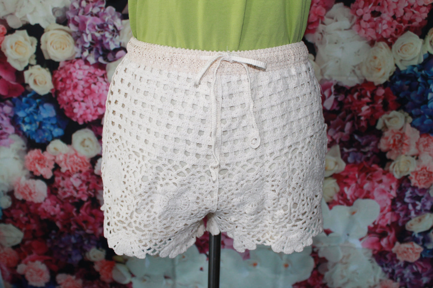 Flower Child Crochet Shorts