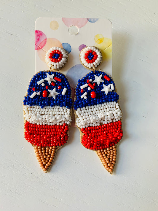 You look like the 4th of July Earrings